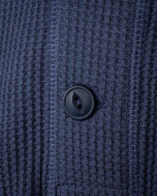 Pike Brothers 1936 Waffle Shadow Blue LS Tee