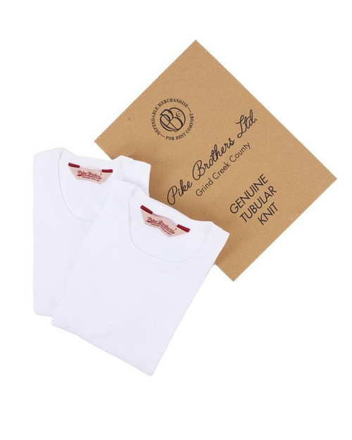 Pike Brothers 1947 Round Neck White Set (2Tees) T-Shirt Set