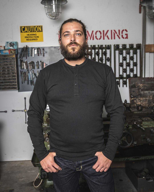 Pike Brothers 1954 Utility Shirt Faded Black LS Tee