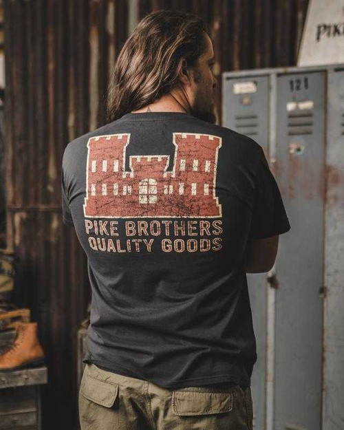 Pike Brothers 1969 Red Castle Logo Sports Tee