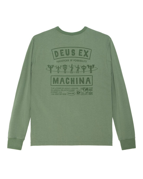 Deus Kumbaya Ls Tee - Loden Frost Green