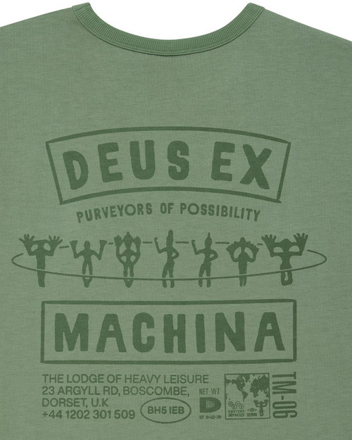 Deus Kumbaya Ls Tee - Loden Frost Green