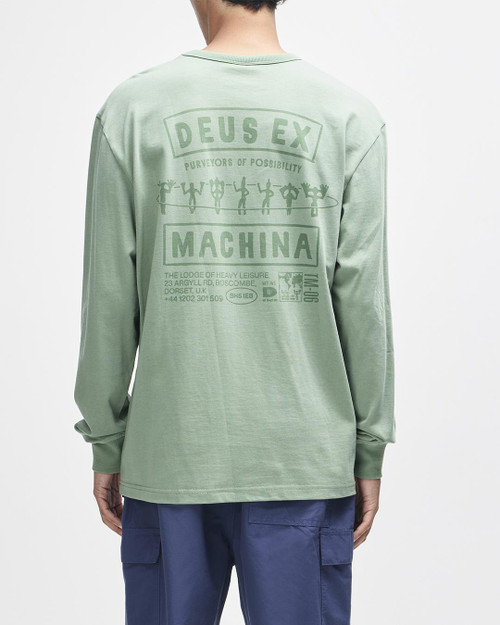 Deus Kumbaya Ls Tee - Loden Frost Green