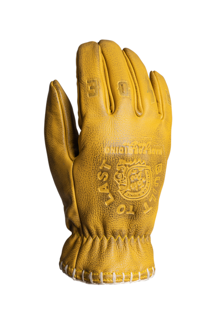 John Doe Coyote Short Cuff Riding Gloves- Yellow Grey