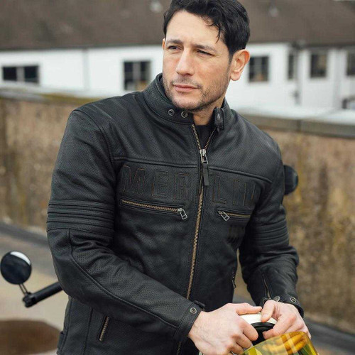 Merlin Revival Leather Jacket - Black