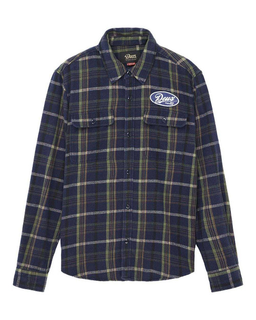 Deus Vacay Check Shirt- Navy Check