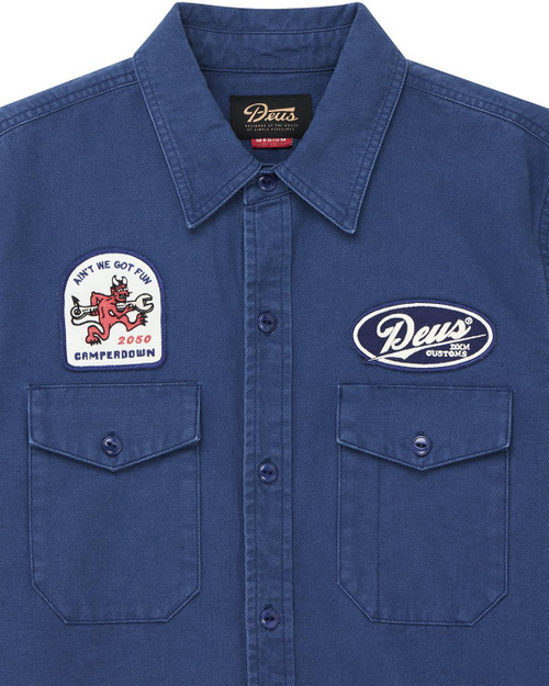 Deus Nomad Shirt- Mechanic Blue
