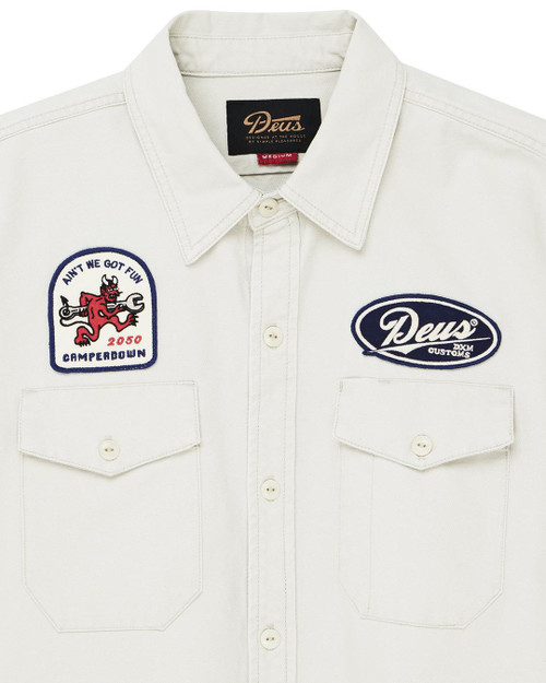 Deus Nomad Shirt- Dirty White