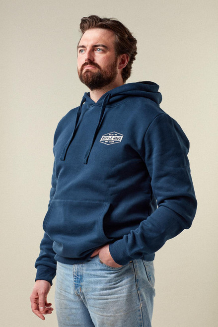 Baffle Haus Retro Hoodie - Pageant Blue