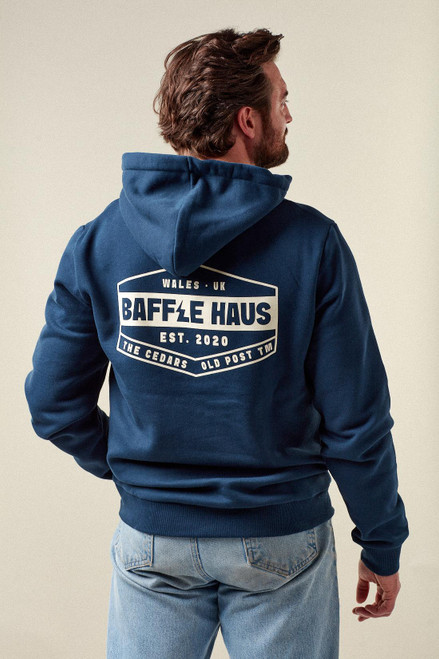 Baffle Haus Retro Hoodie - Pageant Blue