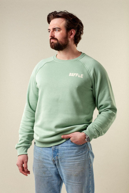 Baffle Haus Flags Sweatshirt - Granite Green