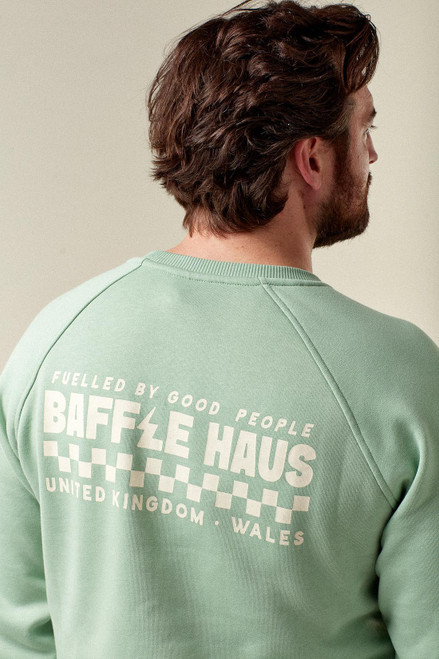 Baffle Haus Flags Sweatshirt - Granite Green