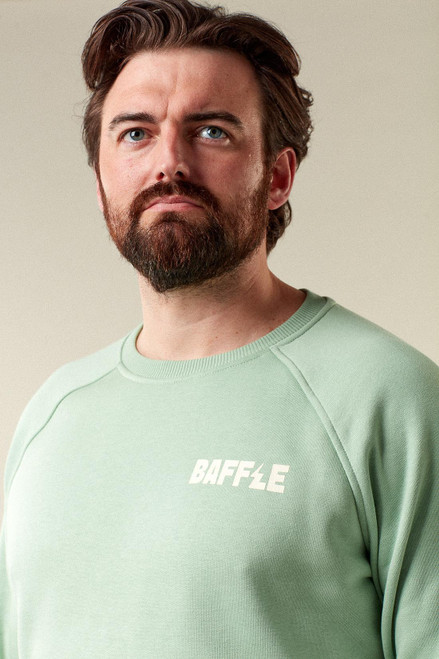 Baffle Haus Flags Sweatshirt - Granite Green