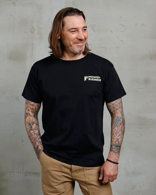 Pike Brothers Sports Tee Monkey Business - Black