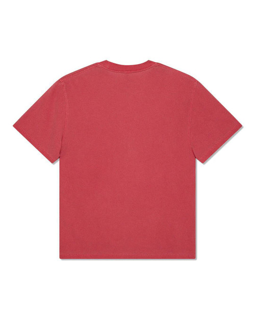 Deus Shield Garment Dyed Tee - Lava Falls Red
