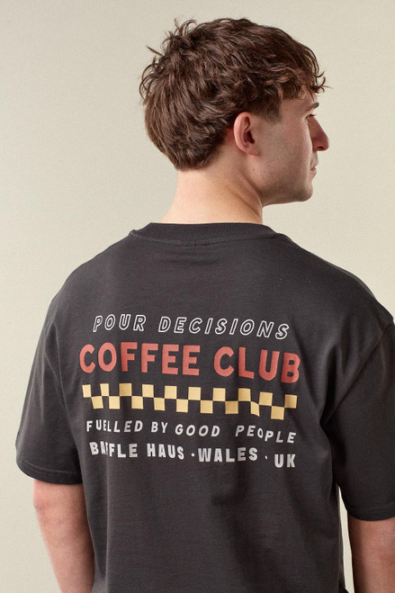 Baffle Haus Pour Decisions Coffee Club Tee - Carb Grey