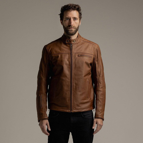 Motone Revolver Leather Jacket - Tobacco