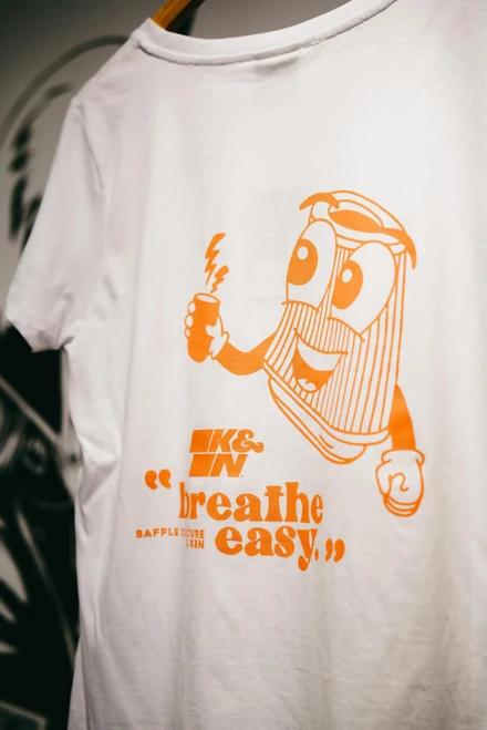 Baffle X K&N - Womens Breathe Easy Tee - White
