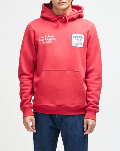 Deus Mudflap Hoodie - Cherry Red