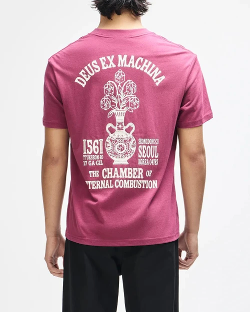 Deus Seoul Ceramic Tee - Burgundy