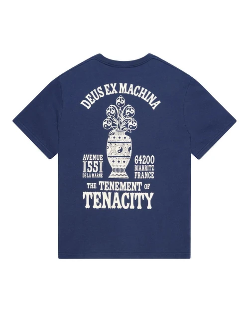 Deus Biarritz Ceramic Tee - Mechanic Blue