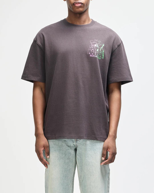 Deus Temple Torque Os Tee - Anthracite Grey