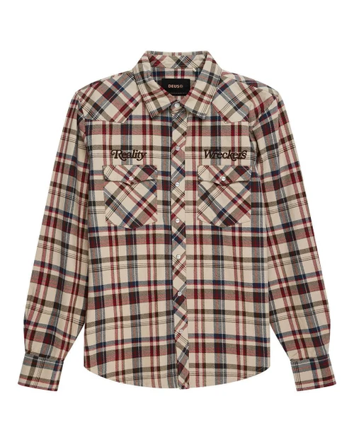 Deus Reality Wreckers Check Shirt - Natural Check