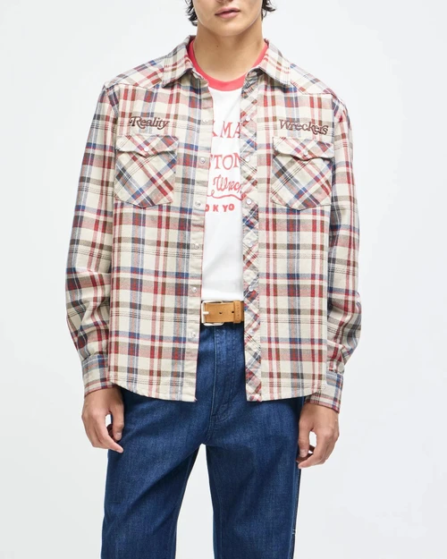 Deus Reality Wreckers Check Shirt - Natural Check