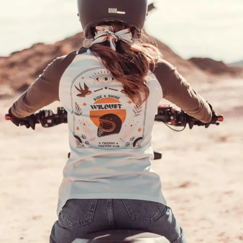 Wildust Sisters Ride & Shine Tee - White/Khaki