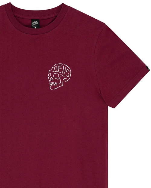 Deus Venice Skull Tee - Burgundy