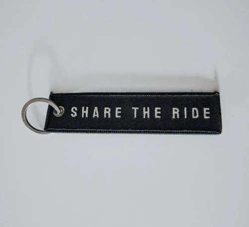 Baffle Haus Embroidered Keyring - Black