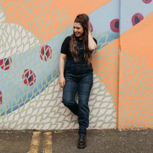 MotoGirl - Daisy Blue Dungaree