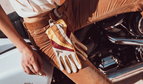 Wildust - Gloves 70s Stripe - White