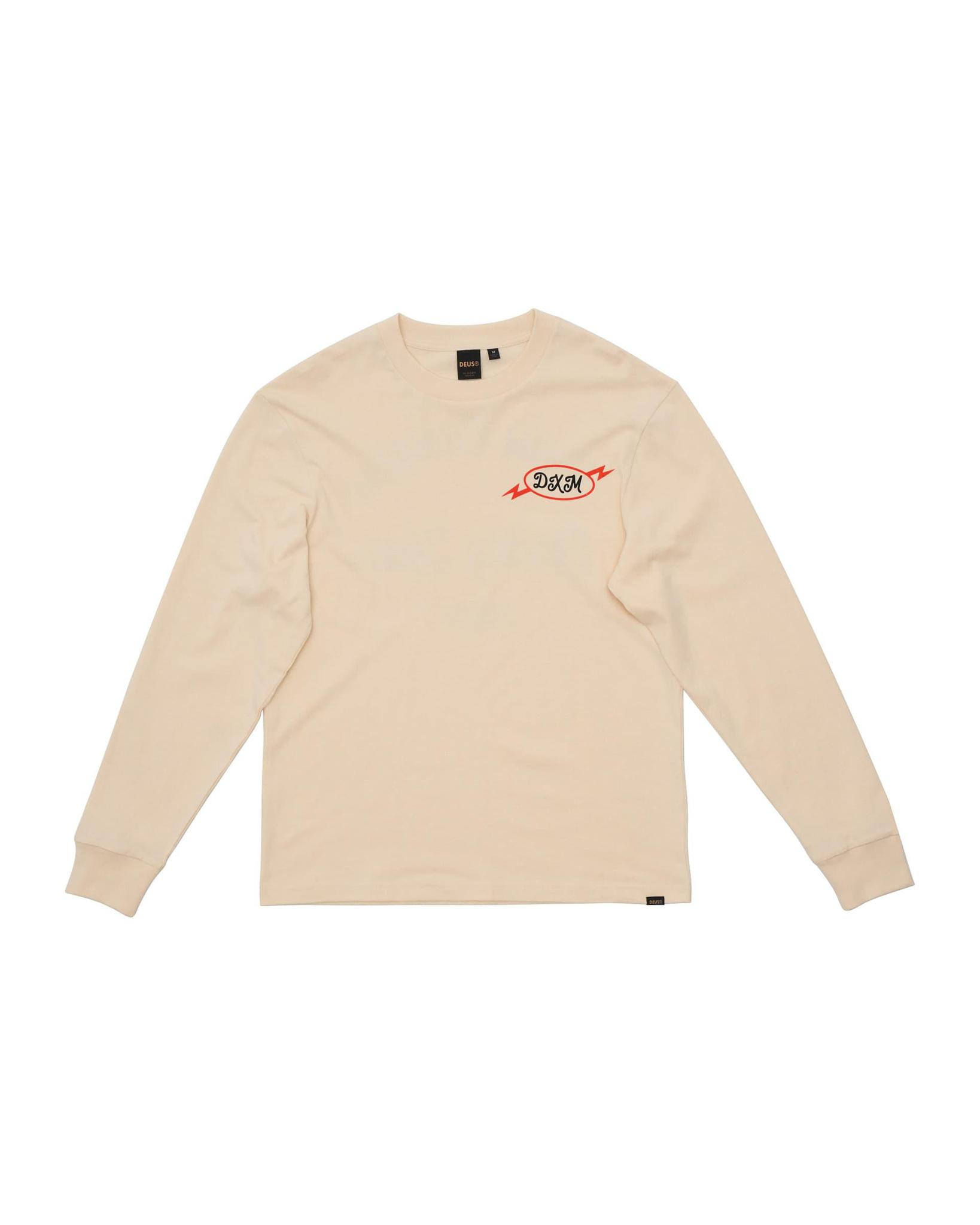 Deus Iota Long Sleeve Tee - Dirty White - Baffle Haus