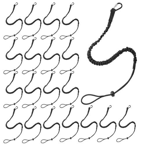 Tool Lanyard 20 Pack, Retractable Tool Tether with Aluminum Screw Lock Carabiner and Adjustable Loop End, Heavy Duty Safety Fall Protection Tool Leash for Construction Scaffolding Roofing