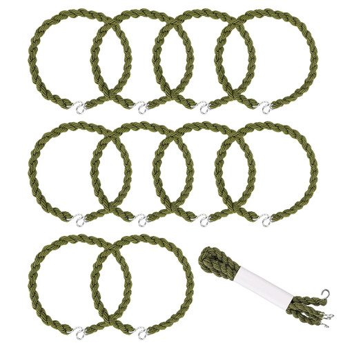 Creztail 10 PCS Boot Blousers, Green Boot blousing Straps, Pant Leg Straps with Metal Hooks, Boot Bands for Outdoor Activities and Everyday Use