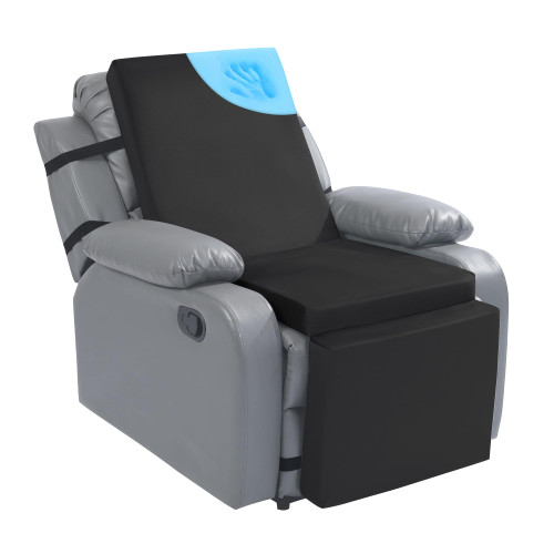 ROYALAY Extra Large Recliner Cushions for Elderly, Memory Foam Recliner Chair Cushion with Back Relief, Supportive Cushion for Recliner Chair with Washable Cover for Elderly, Black