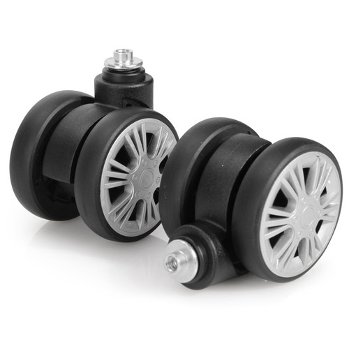 2 Pack Double Row Luggage Replacement Wheels, 360° Swivel Caster Parts