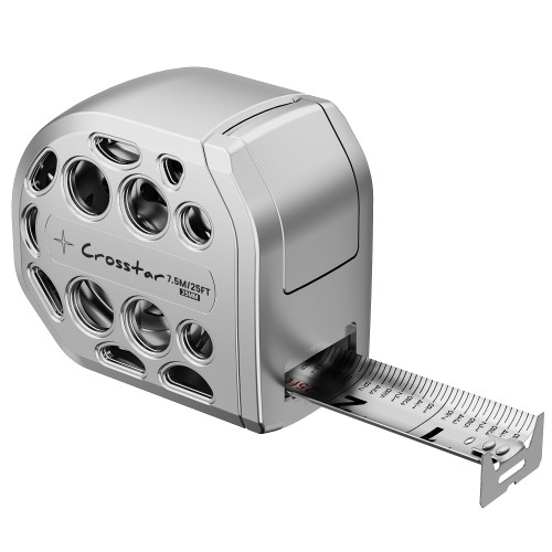 Crosstar 25FT Magnetic Self-Locking Stainless Steel Tape Measure