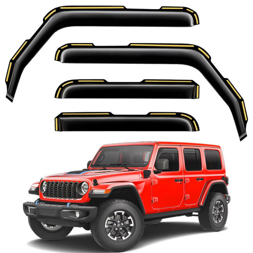 Window Rain Guards for Jeep Wrangler JL 2018-2026/Jeep Gladiator 2020-2026