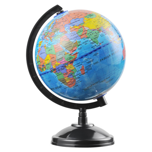 World Globe for Kids Learning - 6 inch Interactive Earth Globe with Stand for Children Students Educational Geography, Spinning World Globes Map Decorative Kids Room Classroom, Desk, Office, Home