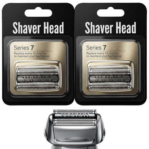 2 Pack Series 7 70S Replacement Shaver Head, Compatible with Braun Series 7 S7 Electric Razors - Fits 795, 790cc, 7899cc, 720cc, 720s, 750, 760, 7383, 9565, 9585, 799, 797