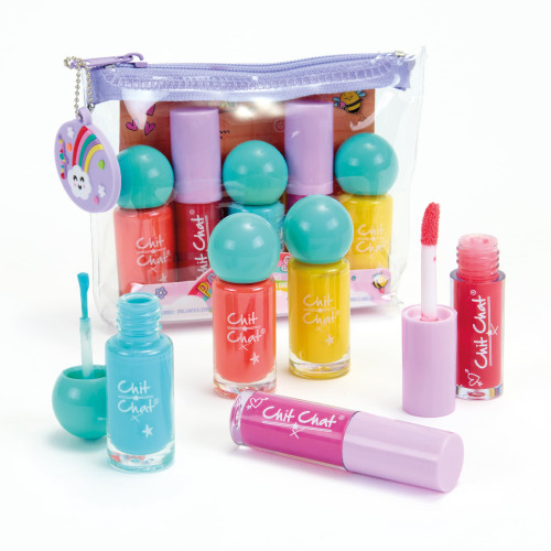 Chit Chat Polish & Shine Lip & Nail Set – Compact Beauty Kit