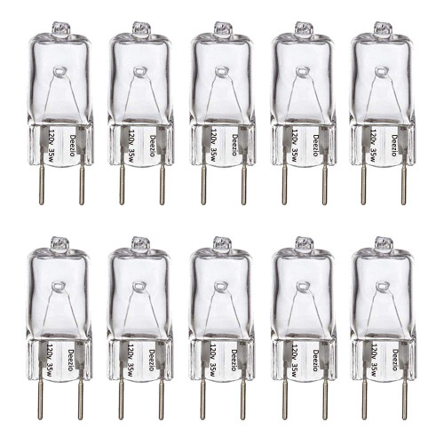 Deezio Xenon G8 35w 120v Bulb 120V T4 Light Bulbs 190Lumen G8 Base 120 Volt JCD Type, Pack of 10