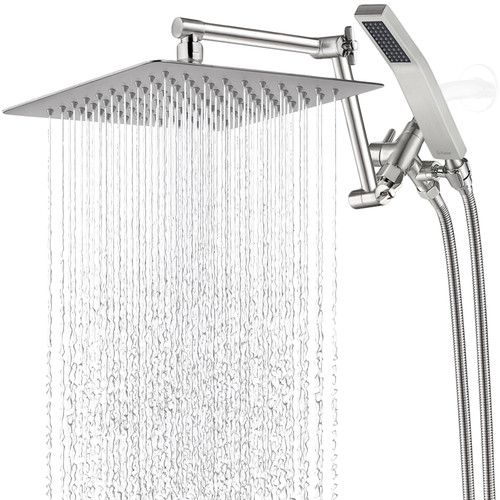 G-Promise All Metal 10 Inches Rainfall Shower Head with Handheld Combo