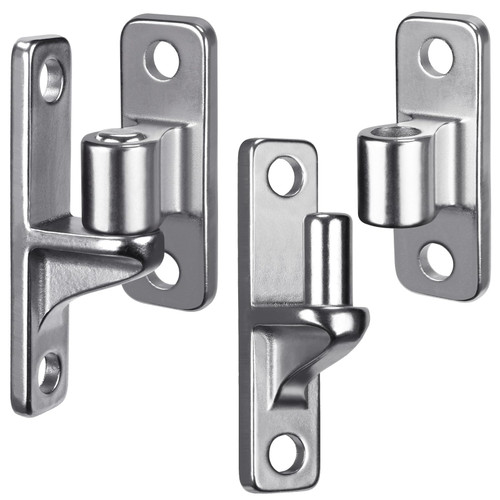 Dolibest Heavy Duty 304 Stainless Steel Gate Hinges, Non-Welded One-Piece Design, Wall Mount Gate Hinges with 5/8'', Post Mounting for Farm Gates Wall/Wooden Fences, 600 lbs Capacity, (2 Set)
