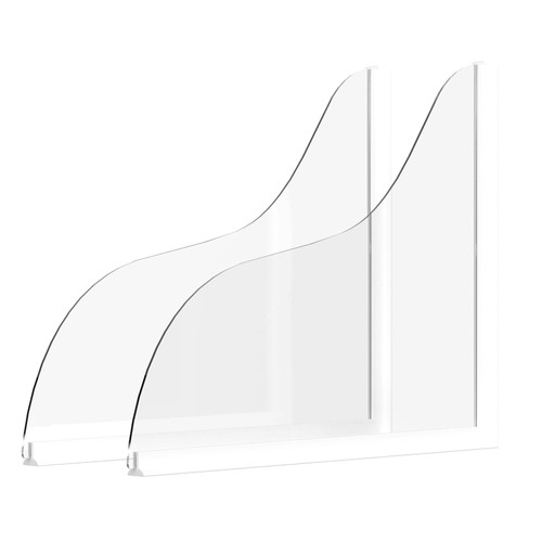 YIOSALYWUT Shower Splash Guard Kit - Large Size Thickened Water Blocker with Extra-Strong Adhesive for Walk-in Shower/Bathroom/Bathtub/Kitchen Sink - Acrylic Plate Pack of 2(10"x12")
