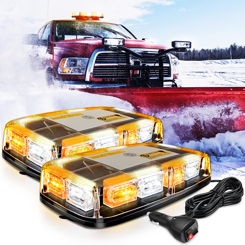 Nilight 2PCS 12 Inch Roof Top Strobe Lights 48LED 12V 24V