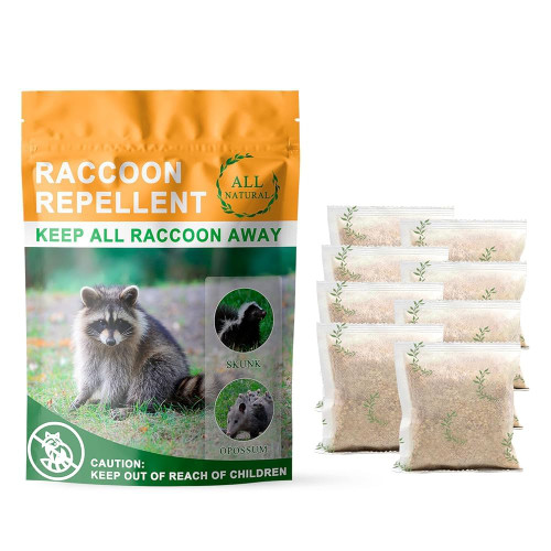 Raccoon & Skunk Natural Repellent for Yard Outdoor 8 Pack (25g per Bag)