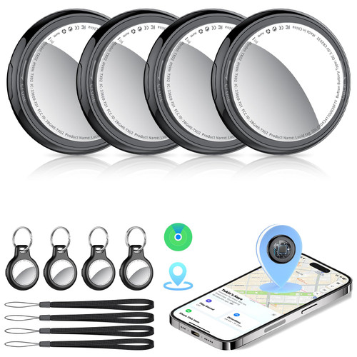 Tukio Air Tracker Tags-4 Pack (iOS Only), [Apple MFi Certified] Key Finder
